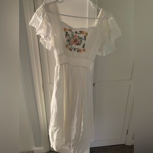 Embroidered boho dress